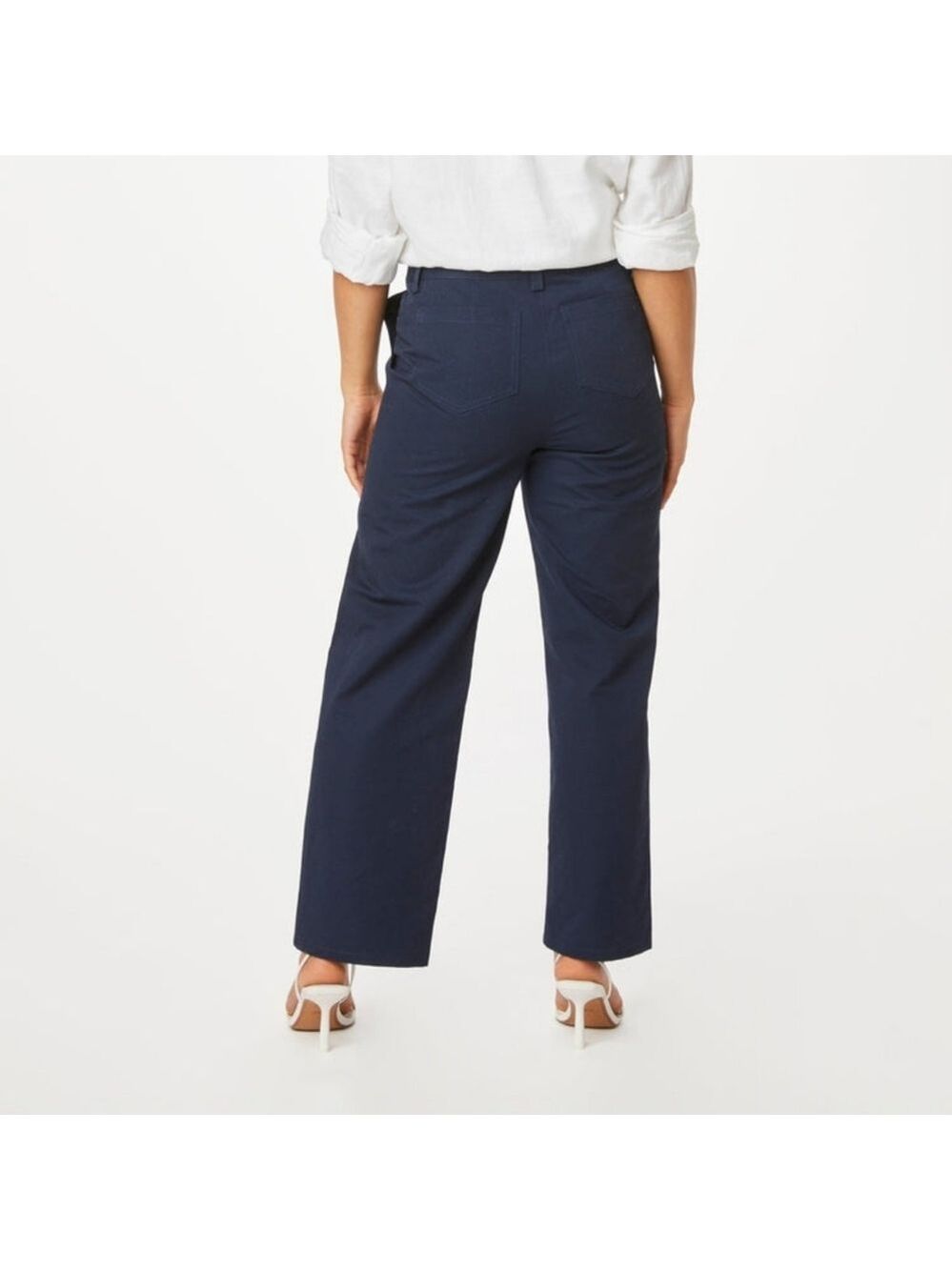 Roller Rabbit Loa Pants Navy Cotton Linen Straight Leg Women’s 10 NWT - Picture 12 of 12